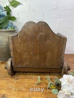 Rare Vintage Antique Colonial Indian Hardwood Childrens Toy Pull Along Cart