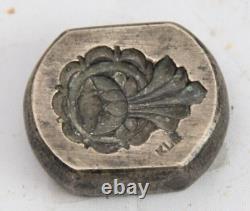 Rare Vintage Indian Bronze Floral Design Jewelry Making tool Mould Stamp Dye M1