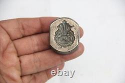 Rare Vintage Indian Bronze Floral Design Jewelry Making tool Mould Stamp Dye M1