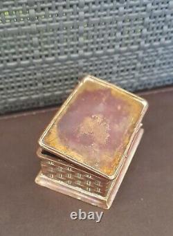 Rare, antique, collectible ring box. Brass, small size