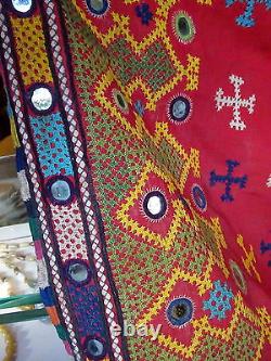Sindh Embroidery Rajasthan Shawl Fine Antique Textile India ^