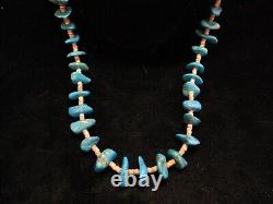 Stunning TURQUOISE 32 NECKLACE Antique Vintage Native American Indian. D1250