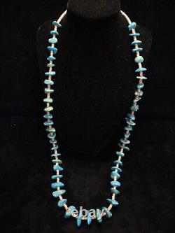 Stunning TURQUOISE 32 NECKLACE Antique Vintage Native American Indian. D1250