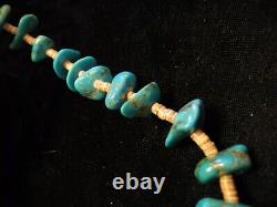 Stunning TURQUOISE 32 NECKLACE Antique Vintage Native American Indian. D1250