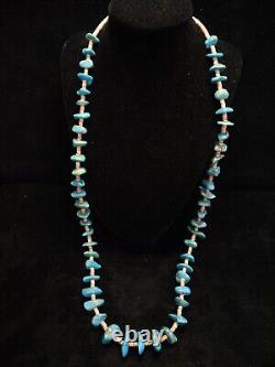 Stunning TURQUOISE 32 NECKLACE Antique Vintage Native American Indian. D1250