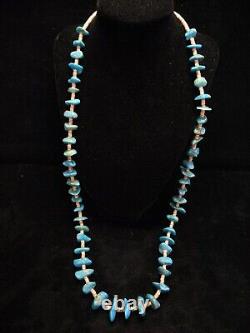 Stunning TURQUOISE 32 NECKLACE Antique Vintage Native American Indian. D1250