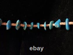 Stunning TURQUOISE 32 NECKLACE Antique Vintage Native American Indian. D1250