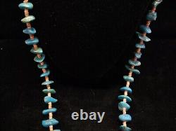 Stunning TURQUOISE 32 NECKLACE Antique Vintage Native American Indian. D1250