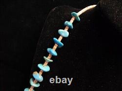 Stunning TURQUOISE 32 NECKLACE Antique Vintage Native American Indian. D1250