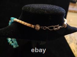 Stunning TURQUOISE 32 NECKLACE Antique Vintage Native American Indian. D1250