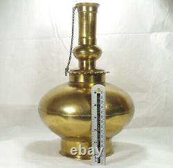 Surai Water Pot Surahi Brass Large 34cmH Vintage Antique no lid with wear