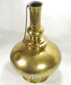 Surai Water Pot Surahi Brass Large 34cmH Vintage Antique no lid with wear