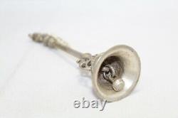 Temple Bell Silver 925 Sterling Indian Handcrafted Deity Solid Antique Vintage B