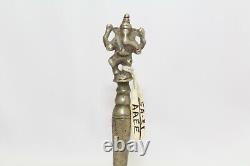 Temple Bell Silver 925 Sterling Indian Handcrafted Ganesha Solid Antique Vintage