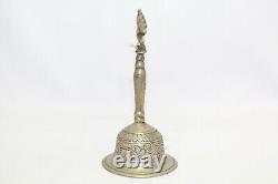 Temple Bell Silver 925 Sterling Indian Handcrafted Ganesha Solid Antique Vintage