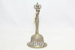 Temple Bell Silver 925 Sterling Indian Handcrafted Ganesha Solid Antique Vintage