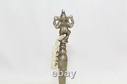 Temple Bell Silver 925 Sterling Indian Handcrafted Ganesha Solid Antique Vintage