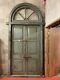 Vintage 19th Century Large Wooden Indian Arch Door With Frame