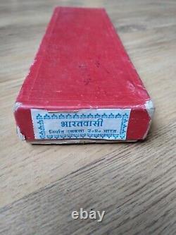 VINTAGE INDIAN FOLK ART CLAY / PLASTER TOY FIGURES SET OF 12 Boxed