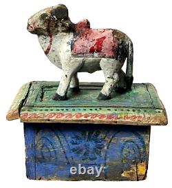 VINTAGE INDIAN NANDI TOY HAND-CARVED WOOD EX WHEELED TOYS 1920s