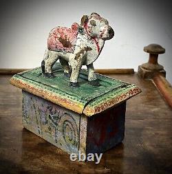 VINTAGE INDIAN NANDI TOY HAND-CARVED WOOD EX WHEELED TOYS 1920s