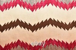 VINTAGE Navajo Rug Native American Indian Weaving Textile 35x16 ANTIQUE