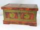 Vtg Indian Storage Box, Dowry Box Storage Chest, Brass Inlay Trunk Made In India