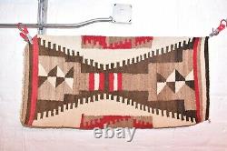 VTG Navajo Rug Native American Indian Weaving Textile 40x20 Antique Transitional