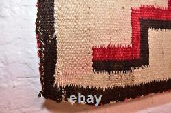 VTG Navajo Rug Native American Indian Weaving Textile 46x35 Antique Transitional
