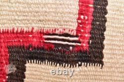 VTG Navajo Rug Native American Indian Weaving Textile 46x35 Antique Transitional