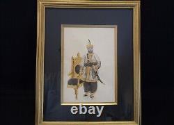 Very Fine Vintage Indian Watercolour On Paper C1900