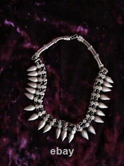 Very Old Indian Silver Bead Necklace