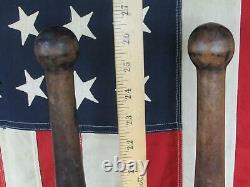 Vintage 1890s Wood Indian Club Huge! Exercise Pins 27 Tall Antique Gym Decor