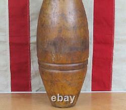Vintage 1910s Wood Indian Club Large Exercise Pin Antique Gym Decor 23 Tall
