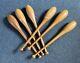 Vintage 1920's Indian Wooden Exercise Clubs Set Of Six