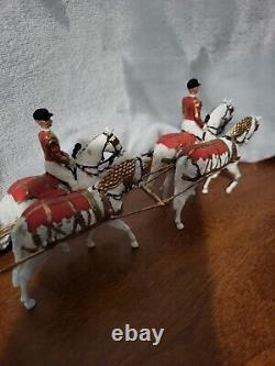 Vintage Antimony Victorian Coronation Horse Ride/Prade Chariot Toy, England
