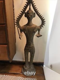 Vintage Antique Brass Statue Indian Hindu God Old Rare Collectible