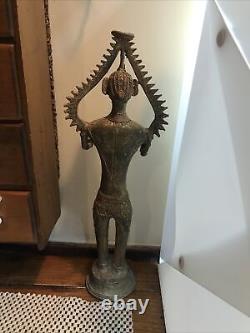 Vintage Antique Brass Statue Indian Hindu God Old Rare Collectible