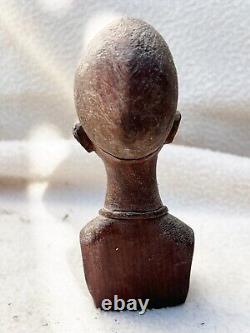 Vintage / Antique Bust Wood Carved Wooden African Native Indian Figurine Statue