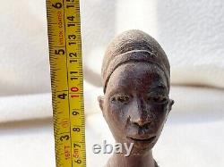 Vintage / Antique Bust Wood Carved Wooden African Native Indian Figurine Statue