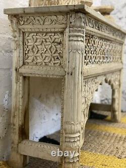 Vintage Antique Carved Indian Wooden Console Table