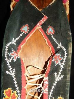 Vintage Antique Chippewa Ojibwa Woodlands Indian Beaded Cradleboard