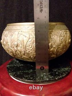 Vintage Antique Heavy Brass Bronze Bowl singing rice Indian / Sri Lanka