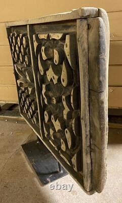Vintage Antique Indian Wooden Carved Mould Upcycled into Feature Design Piece