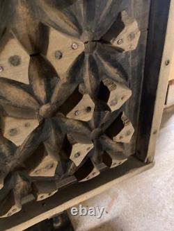 Vintage Antique Indian Wooden Carved Mould Upcycled into Feature Design Piece