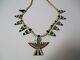 Vintage Antique Inlay Necklace And Pendant Arrowhead Bird Santa Domingo Indian