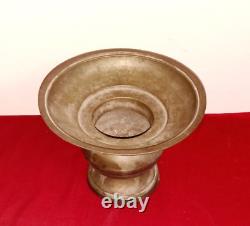 Vintage Antique Old Brass Bronze South Indian Flower Vase Pooja Spitting Pot E39