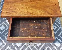 Vintage Antique Solid Wood Original Hand Made Indian Bedside Occasional Table