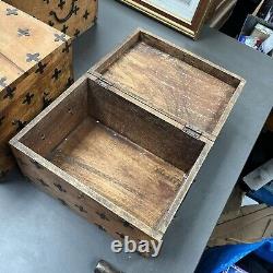 Vintage Antique Solid Wood Storage Trunks Chests Boxes Nesting