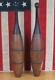 Vintage Antique Wood Indian Club Exercise Pins 24 Tall Early 1900s Gym Decor